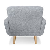 Sarantino 6-Seater Linen Sofa Set Couch Futon - Light Grey - Extra Image