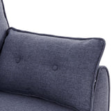 Sarantino 3 Seater Modular Linen Fabric Sofa Bed Couch Futon Suite - Dark Grey - 45-Degree Angle