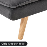 Sarantino 3 Seater Linen Sofa Bed Couch Lounge Futon - Dark Grey - Extra Image