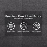 Sarantino 3 Seater Linen Sofa Bed Couch Lounge Futon - Dark Grey - Extra Image