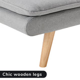 Sarantino 3 Seater Linen Couch Sofa Bed Lounge Futon - Light Grey - Extra Image