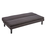 Sarantino 3 Seater Modular Faux Linen Fabric Sofa Bed Couch - Black - 45-Degree Angle