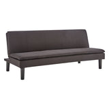 Sarantino 3 Seater Modular Faux Linen Fabric Sofa Bed Couch - Black - Rear View