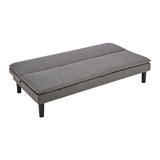 Sarantino 3 Seater Modular Faux Linen Fabric Sofa Bed Couch -Dark Grey - 45-Degree Angle