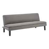 Sarantino 3 Seater Modular Faux Linen Fabric Sofa Bed Couch -Dark Grey - Rear View