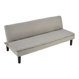 Sarantino 3 Seater Modular Faux Linen Fabric Sofa Bed Couch Light Grey - Top-Down View