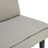 Sarantino 3 Seater Modular Faux Linen Fabric Sofa Bed Couch Light Grey - Extra Image