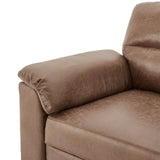 Sarantino Distressed Fabric Sofa Bed Couch Lounge - Brown - Rear View