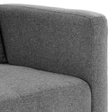 Sarantino Tufted Faux Linen 3-Seater Sofa Bed with Armrests - Light Grey - Extra Image