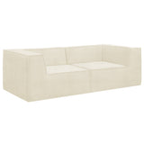 Sarantino Novi 3-Seater Modular Sofa with Ottoman in Cream Non-Slip Bottom Lounge - Top-Down View