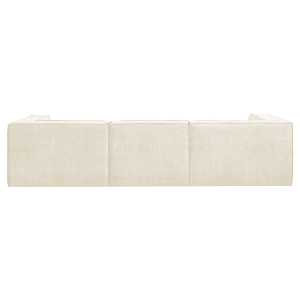 Sarantino Novi 3-Seater Modular Sofa with Ottoman in Cream Non-Slip Bottom Lounge