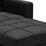 Sarantino Suri 3-in-1 Convertible Lounge Chair Bed - Black - Extra Image