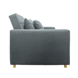 Sarantino Suri 3-in-1 Convertible Sofa Chair Bed -  Airforce Blue - Close-Up Angle