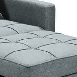 Sarantino Suri 3-in-1 Convertible Sofa Chair Bed -  Airforce Blue - Low Angle