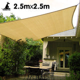 Wallaroo Square Shade Sail 2.5 x 2.5m - Sand - Front View