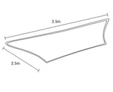Wallaroo Square Shade Sail 2.5 x 2.5m - Sand - Side View