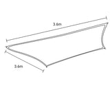 Wallaroo Square Shade Sail 3.6m x 3.6m - Sand - Low Angle