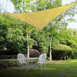 Wallaroo Triangle Shade Sail 7x7x7 - Sand - Side View