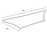 Wallaroo Rectangular Shade Sail 8m x 8m - Sand - Close-Up Angle