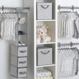 Delta Children 48 Piece Nursery Storage Set Cool Grey - Front View