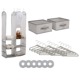 Delta Children 24 Piece Nursery Storage Set - Cool Grey Cool Grey - Front View