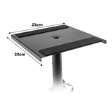 Karrera Adjustable Floor Speaker Stand Surround Sound - Black - Top-Down View