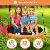 Kahuna Kids 1.2m Tree Saucer Swing Set Round 400kg With Straps Capacity Outdoor - Rear View