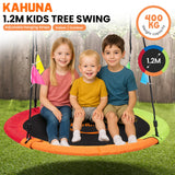 Kahuna Kids 1.2m Tree Saucer Swing Set Round 400kg With Straps Capacity Outdoor - Low Angle