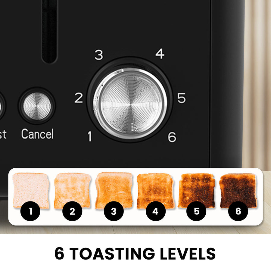 Pronti Breakfast Set with HomeMaid Coffee Machine, Silver Noir Toaster & Kettle