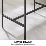 Sarantino Cecil Slender Fluted Bedside Table in Black - Low Angle