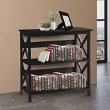 Sarantino Lucas 3-Tier Bookshelf Display Rack in Black - Extra Image