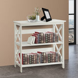 Sarantino Lucas 3-Tier Bookshelf Display Rack in White - Extra Image