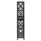 Sarantino Daphne 5-tier Cross Panel Bookshelf - Rear View