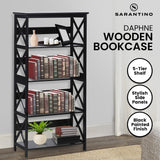 Sarantino Daphne 5-tier Cross Panel Bookshelf - Extra Image