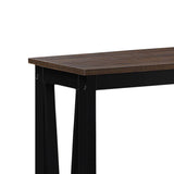 Sarantino Cielo 2-Tier Console Table Dark Walnut - Rear View