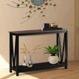 Sarantino Cielo 2-Tier Console Table Dark Walnut - Extra Image