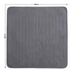 Laura Hill Electric Heated Blanket Throw Soft Coral Fleece w/ 9 Heat Settings - Grey