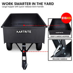 Kartrite 816kg Heavy-Duty Steel Dump Cart with Quick-Release Dumping Handle