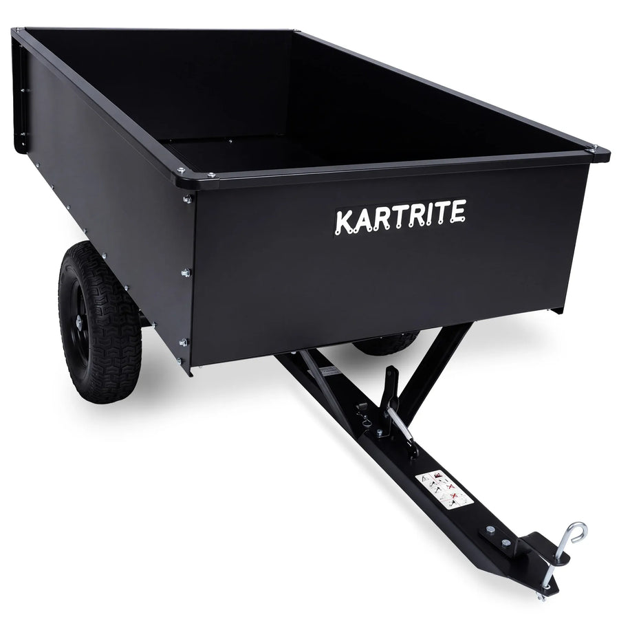 Kartrite 816kg Heavy-Duty Steel Dump Cart with Quick-Release Dumping Handle