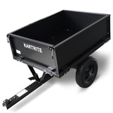 Kartrite Heavy Duty Dump Cart 270kg Capacity Pneumatic Tyres Quick Release Pedal Removable Tailgate Trailer for Garden - Top-Down View