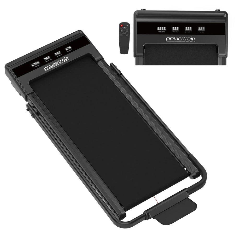 Powertrain K500 2-in-1 Foldable Under Desk Treadmill Walking Pad 2.5HP Electric Running Machine with Remote Home Gym
