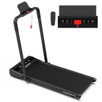 Powertrain K500 2-in-1 Foldable Under Desk Treadmill Walking Pad 2.5HP Electric Running Machine with Remote Home Gym
