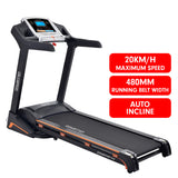 Powertrain MX2 Foldable Home Treadmill Auto Incline Cardio Running - Front View