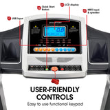 Powertrain MX2 Foldable Home Treadmill Auto Incline Cardio Running - 45-Degree Angle