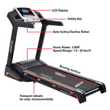 Powertrain MX2 Foldable Home Treadmill Auto Incline Cardio Running - Low Angle