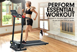 Powertrain V20 Foldable Treadmill Home Gym Cardio Walking Machine - Low Angle