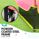 Kahuna 4.5ft Trampoline Round Free Safety Net Spring Pad Cover Mat Outdoor - Blue Pink - 45-Degree Angle