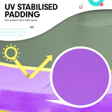 Kahuna 4.5ft Trampoline Round Free Safety Net Spring Pad Cover Mat Outdoor Blue Purple - Front View