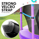 Kahuna 4.5ft Trampoline Round Free Safety Net Spring Pad Cover Mat Outdoor Blue Purple - 45-Degree Angle