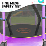 Kahuna 4.5ft Trampoline Round Free Safety Net Spring Pad Cover Mat Outdoor Blue Purple - Rear View